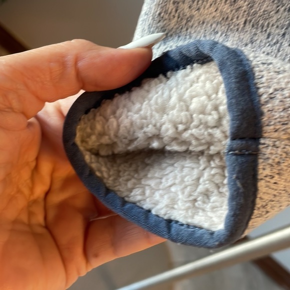 Thread supply women’s relaxed fit 1/4 zip Heather blue hoodie sherpa lining SM - Picture 4 of 15